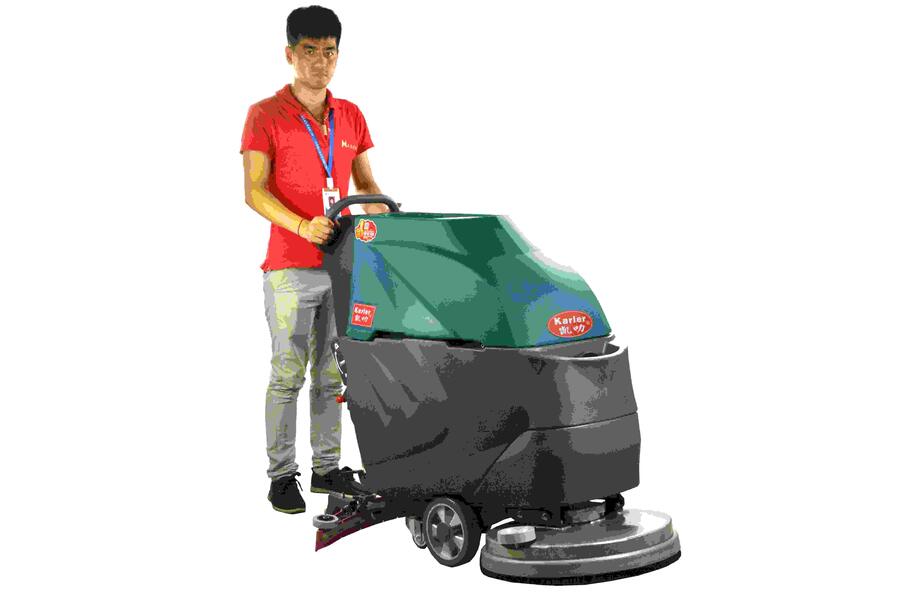 嘉興電子廠車(chē)間倉(cāng)庫(kù)洗地機(jī)JC-65 油污灰塵洗地機(jī)